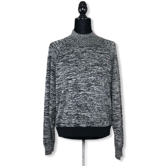 Splendid Heathered Grey Mock Neck Sweater Long Sleeve NWT size Large - Picture 2 of 10